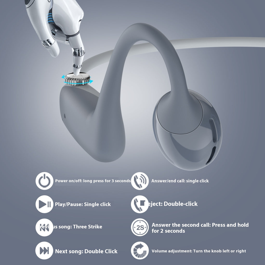Bone Conduction Air Conduction Open Sports Bluetooth Headset