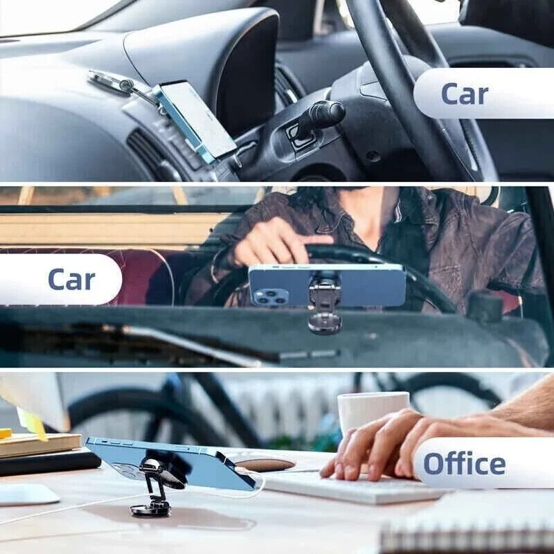 Magnetic Car Phone Holder Dashboard Mount Rotatable Water-Resistant