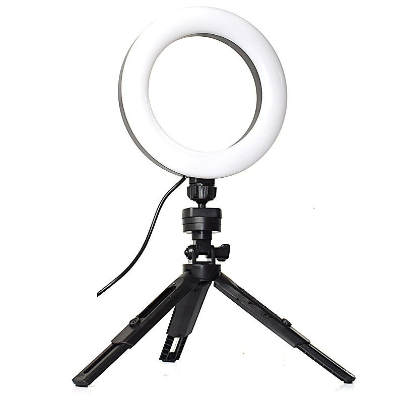 Mobile Live Streaming Tripod with Adjustable Color Fill Light for Selfies