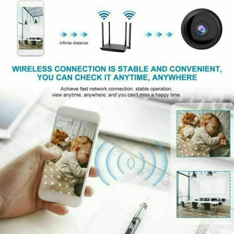 Mini Hidden Spy Camera 1080P HD WiFi Night Vision Home Security DVR