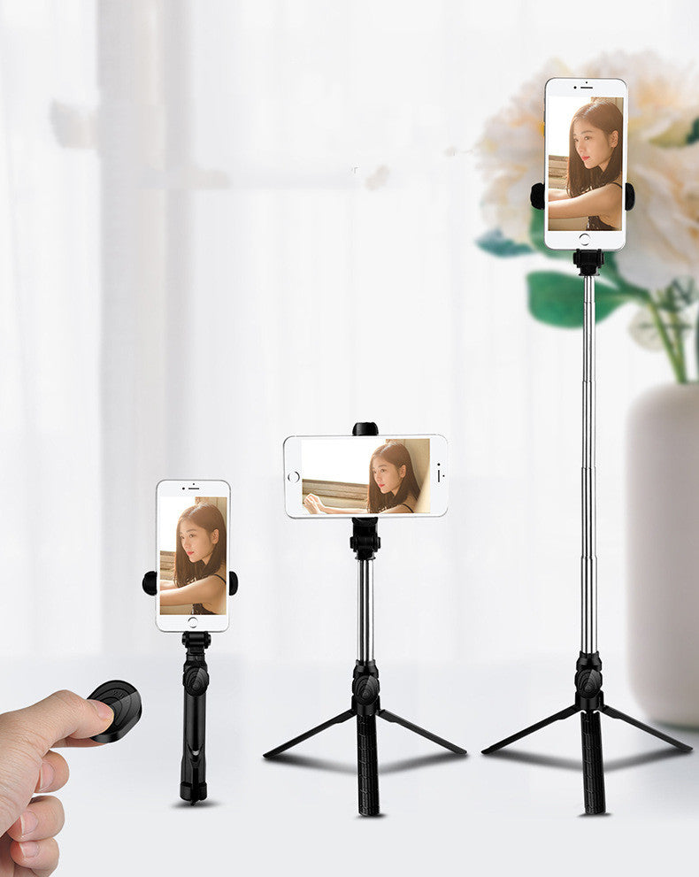 Apple-Compatible Bluetooth Selfie Stick with Tripod for Mobile Live Streaming