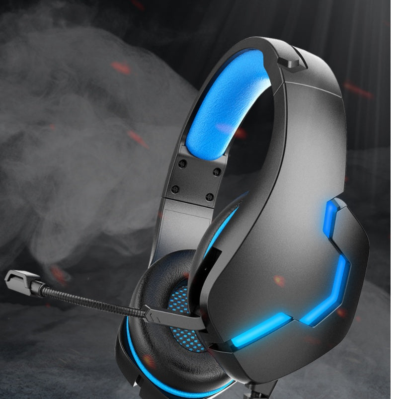 J10 Wired Gaming Headset with Mic, LED Lights, and Volume Control