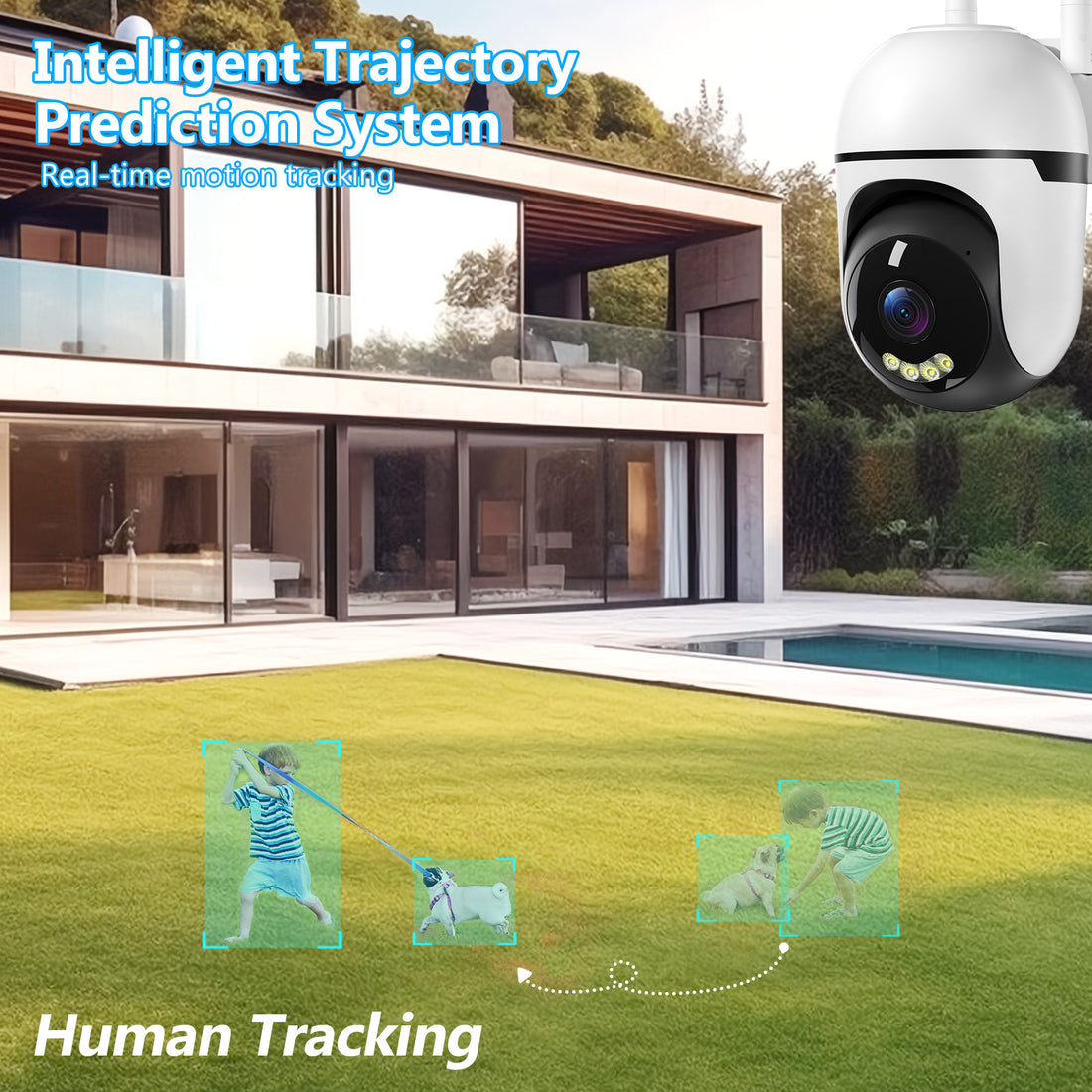 3MP PTZ Wireless Mini CCTV Security Camera WiFi Indoor Outdoor Network System