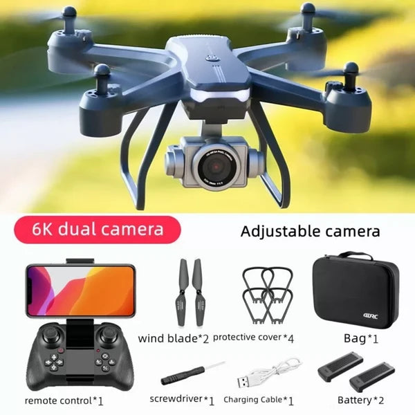 2026 Professional Drone 6K HD Dual Camera Wifi FPV Portable RC Quadcopter 2 BATTERY,Drones Suitable For Adults&beginners.Logistics Is Randomly Sent By UPS&UNI&USPS&.GOFO
