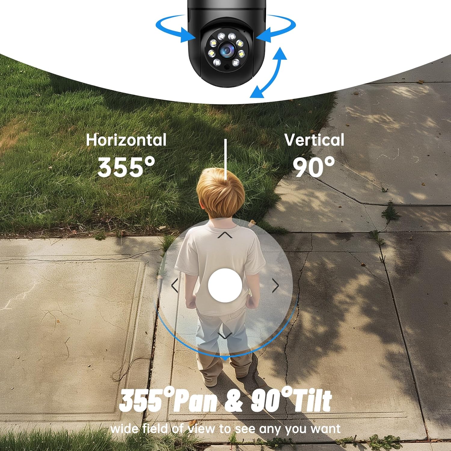 Light Bulb Security Camera 1080P 2.4/5G WiFi E27 360° Indoor Outdoor Security Camera