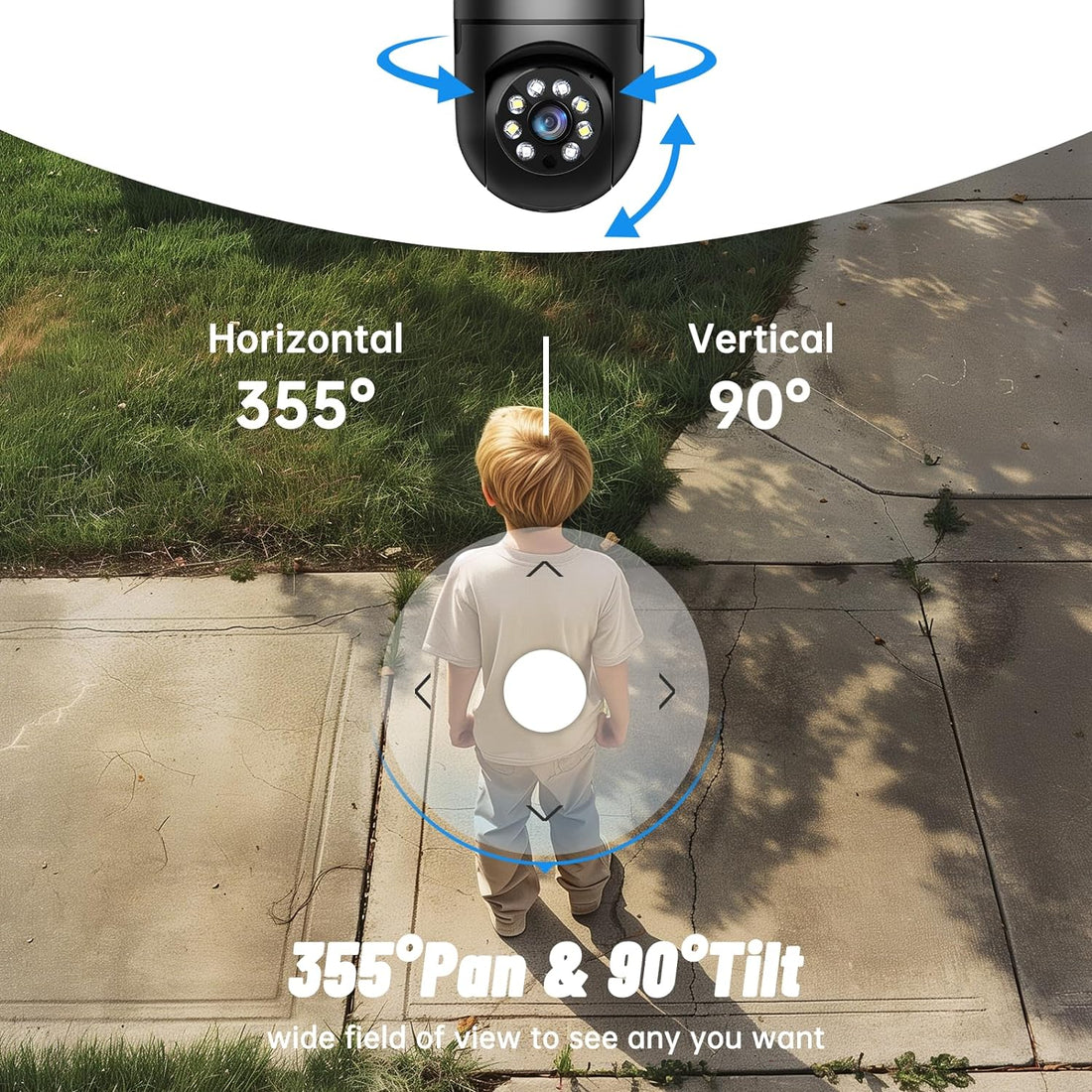 Light Bulb Security Camera 1080P 2.4/5G WiFi E27 360° Indoor Outdoor Security Camera