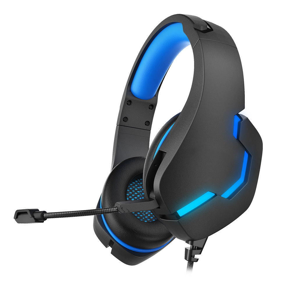 J10 Wired Gaming Headset with Mic, LED Lights, and Volume Control